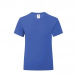 T-Shirt für Mädchen aus Baumwolle 150 g/m2 Farbe blau Vorderansicht