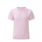 T-Shirt für Mädchen aus Baumwolle 150 g/m2 Farbe hellrosa Vorderansicht