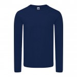 T-Shirt aus gekämmter Baumwolle 150 g/m2 Farbe marineblau Vorderansicht