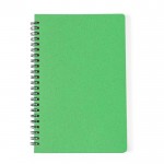 Notizbuch mit Einband aus Weizenrohr Farbe Grün erste Ansicht