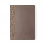 Notizbuch mit Einband aus Kaffeefasern Farbe Braun erste Ansicht