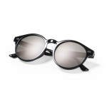 rPET-Sonnenbrille mit verspiegelten Gläsern bedruckt Farbe Schwarz zweite Ansicht