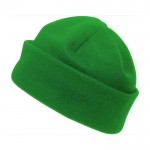 Mütze aus Fleece zum Bedrucken Farbe Grün erste Ansicht