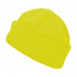Mütze aus Fleece zum Bedrucken Farbe Gelb erste Ansicht