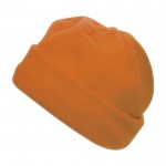 Mütze aus Fleece zum Bedrucken Farbe Orange erste Ansicht