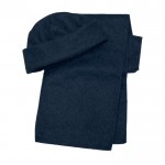 Polyester-Fleece-Set mit Mütze und Schal 200 g/m2 farbe blau erste Ansicht