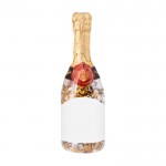 Champagnerflasche gefüllt mit Süßigkeiten farbe transparent zweite Ansicht