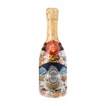 Champagnerflasche gefüllt mit Süßigkeiten farbe transparent