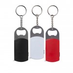 Schlüsselanhänger mit Flaschenöffner, LED-Licht und Maßband farbe schwarz dritte Ansicht