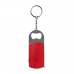 Schlüsselanhänger mit Flaschenöffner, LED-Licht und Maßband farbe rot erste Ansicht