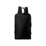 Strapazierfähiger Rucksack aus recyceltem Kunststoff Farbe Schwarz erste Ansicht
