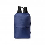 Strapazierfähiger Rucksack aus recyceltem Kunststoff Farbe Blau erste Ansicht