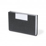 RPET-Kartenhalter, fester Deckel und Magnetverschluss Farbe Schwarz erste Ansicht
