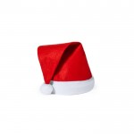 Rot-weiße Weihnachtsmannmütze für Kinder aus Polyester zweite Ansicht