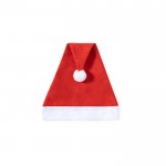Rot-weiße Weihnachtsmannmütze für Kinder aus Polyester dritte Ansicht