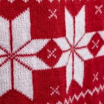 Rot-weißer Weihnachtsschal aus Acryl-Polyester dritte Ansicht