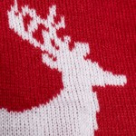 Rot-weißer Weihnachtsschal aus Acryl-Polyester vierte Ansicht