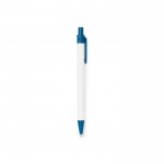 Kugelschreiber aus recyceltem Karton mit blauer Tinte farbe blau erste Ansicht