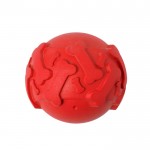 Gummiball für Haustiere in Form eines Knochens farbe rot erste Ansicht