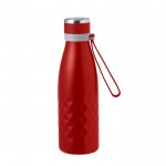Doppelwandige Edelstahlflasche mit Silikongriff, 550 ml farbe rot erste Ansicht