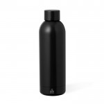 Flasche aus recyceltem Edelstahl in Metallic-Farben, 500 ml farbe schwarz erste Ansicht