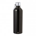 Flasche aus recyceltem Aluminium mit mattem Finish, 800 ml farbe schwarz erste Ansicht