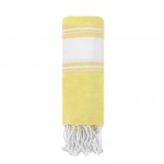 Handtuch-Pareo aus Baumwolle mit Fransen am Ende, 180 g/m2 farbe gelb erste Ansicht