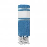 Handtuch-Pareo aus Baumwolle mit Fransen am Ende, 180 g/m2 farbe marineblau erste Ansicht