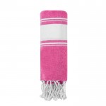 Handtuch-Pareo aus Baumwolle mit Fransen am Ende, 180 g/m2 farbe rosa erste Ansicht