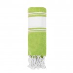 Handtuch-Pareo aus Baumwolle mit Fransen am Ende, 180 g/m2 farbe hellgrün erste Ansicht
