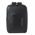 Laptop-Rucksack aus Kunstleder mit Trolley-Halterung, 15” farbe schwarz erste Ansicht