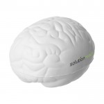 Antistressball in Form eines Gehirns Farbe weiß Ansicht mit Tampondruck