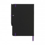 Notizblock mit Farbdetails als Werbegeschenk Farbe violett zweite Rückansicht