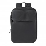 Laptop-Rucksack aus Kunstleder mit Vordertasche, 15” farbe schwarz erste Ansicht
