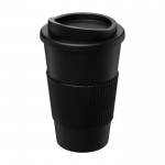 Kaffeebecher To Go aus Kunststoff mit Griff Farbe schwarz