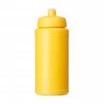 Hochwertige Sportflasche als Werbegeschenk Farbe Gelb zweite Vorderansicht