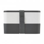 Brotbox mit zwei Böden Farbe Grau zweite Rückansicht