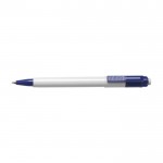 Kugelschreiber mit weißem Gehäuse und Jumbo-Füllung Farbe Blau erste Ansicht