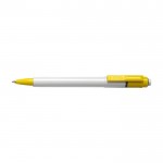 Kugelschreiber mit weißem Gehäuse und Jumbo-Füllung Farbe Gelb erste Ansicht