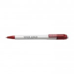 Kugelschreiber mit weißem Gehäuse und Jumbo-Füllung Farbe Rot zweite Ansicht