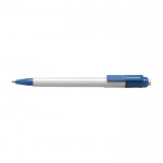 Kugelschreiber mit weißem Gehäuse und Jumbo-Füllung Farbe Hellblau erste Ansicht