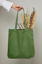 Bio-Baumwollbeutel, 350 g/m2 Farbe grün Lifestyle-Bild