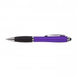 Rutschfester Kugelschreiber mit Touchpen Farbe Violett zweite Ansicht