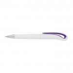 Kugelschreiber in Schwanenform mit Clip Farbe Violett zweite Ansicht
