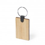 Runder Schlüsselanhänger aus Bambus Farbe natürliche farbe dritte Detailbild