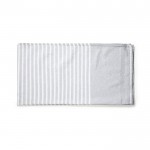 Handtuch aus recycelter Baumwolle und Polyester Farbe grau erste Ansicht
