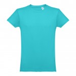 T-Shirts aus 100% Baumwolle bedrucken Farbe türkis