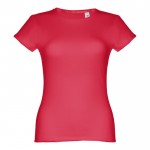 Damen-T-Shirts aus Baumwolle bedrucken Farbe rot