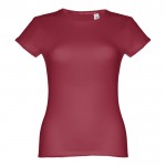 Damen-T-Shirts aus Baumwolle bedrucken Farbe bordeaux