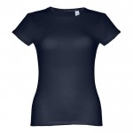 Damen-T-Shirts aus Baumwolle bedrucken Farbe marineblau